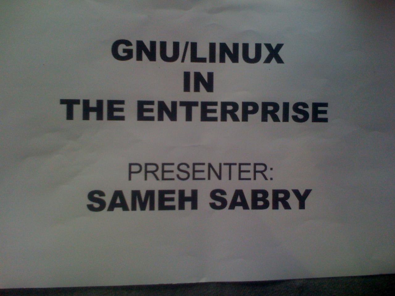 GNU/Linux in Enterprise