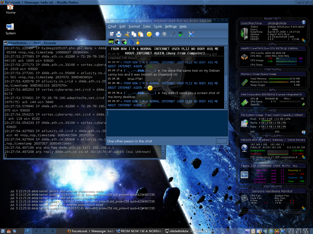 My beloved Debian/Lenny desktop XD